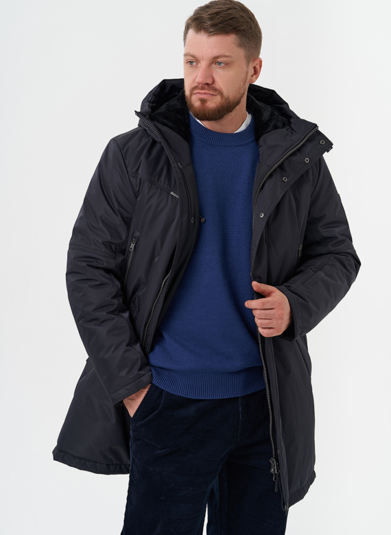Мужской пуховик с капюшоном