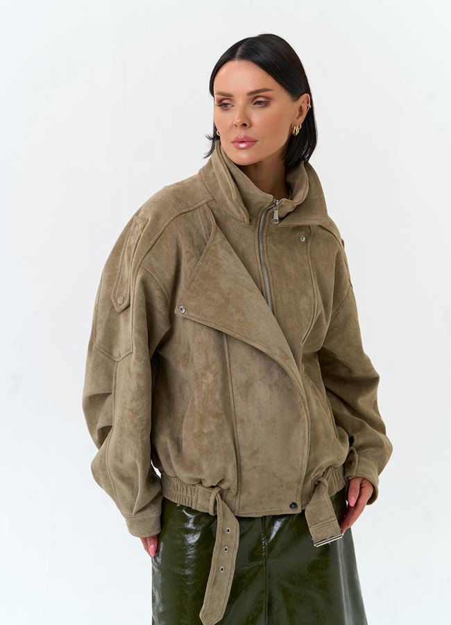 Женская куртка из эко замши модель № 33152 в кредит