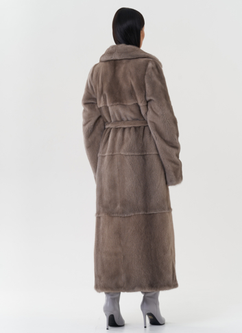 Длинная шуба из скандинавской норки