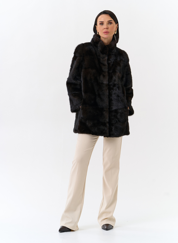 Шуба из меха норки