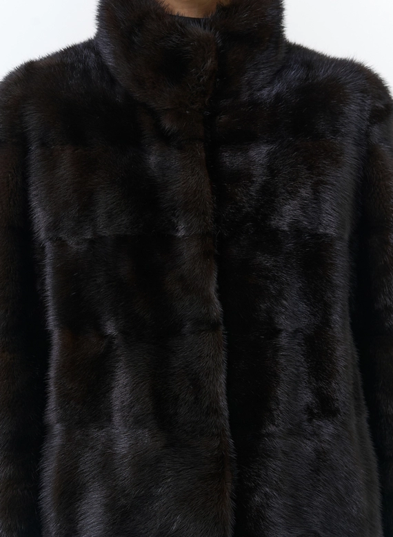 Поперечная шуба из норки