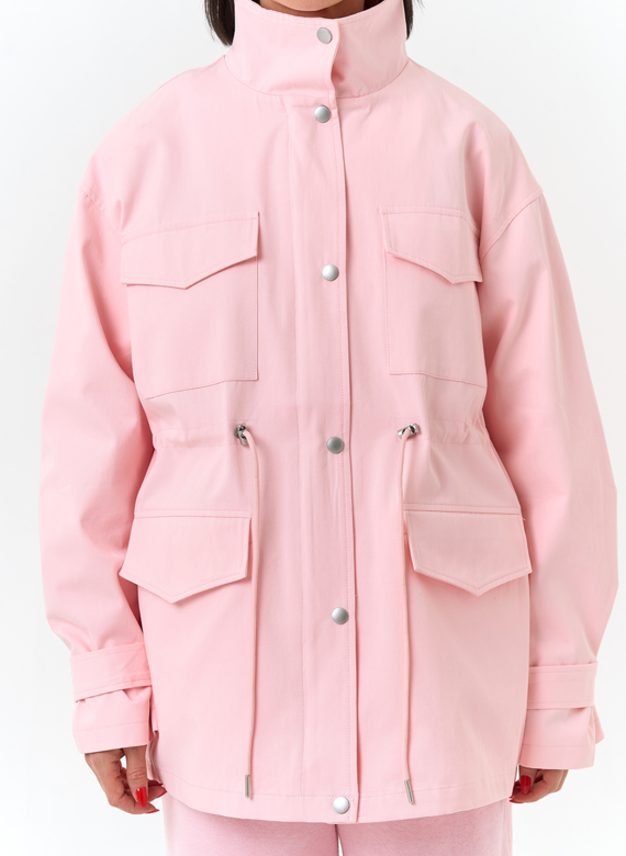 Женская ветровка с воротником стойкой