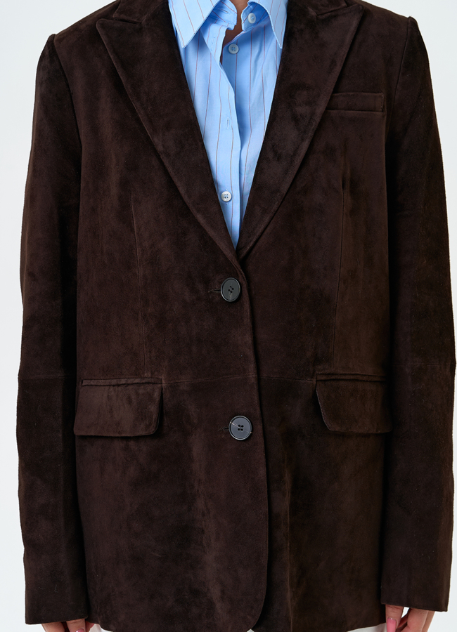 Женский замшевый жакет модель № 29925 универмаг малина