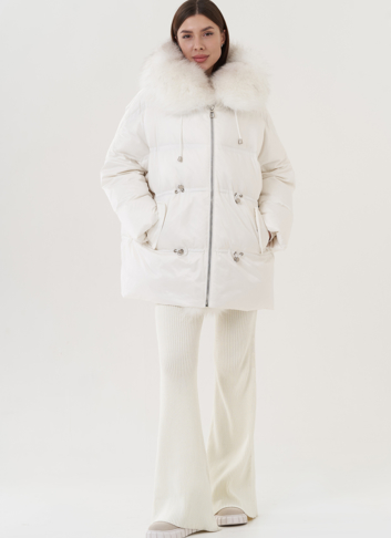 Пуховик женский с капюшоном 