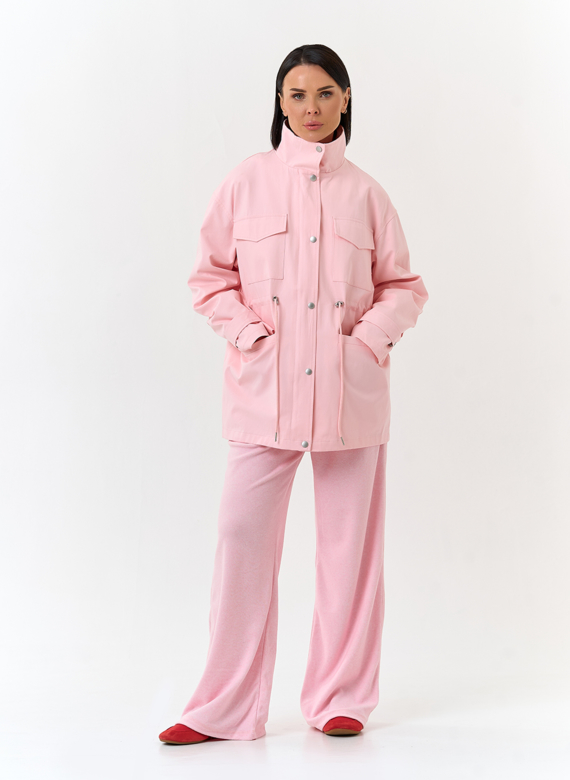 Женская ветровка с воротником стойкой