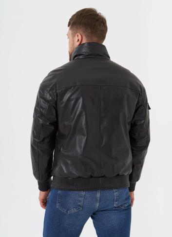 Куртка "бомбер" из натуральной кожи