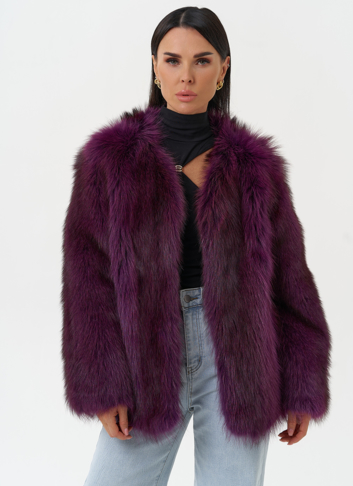 Женская куртка из меха канадского енота