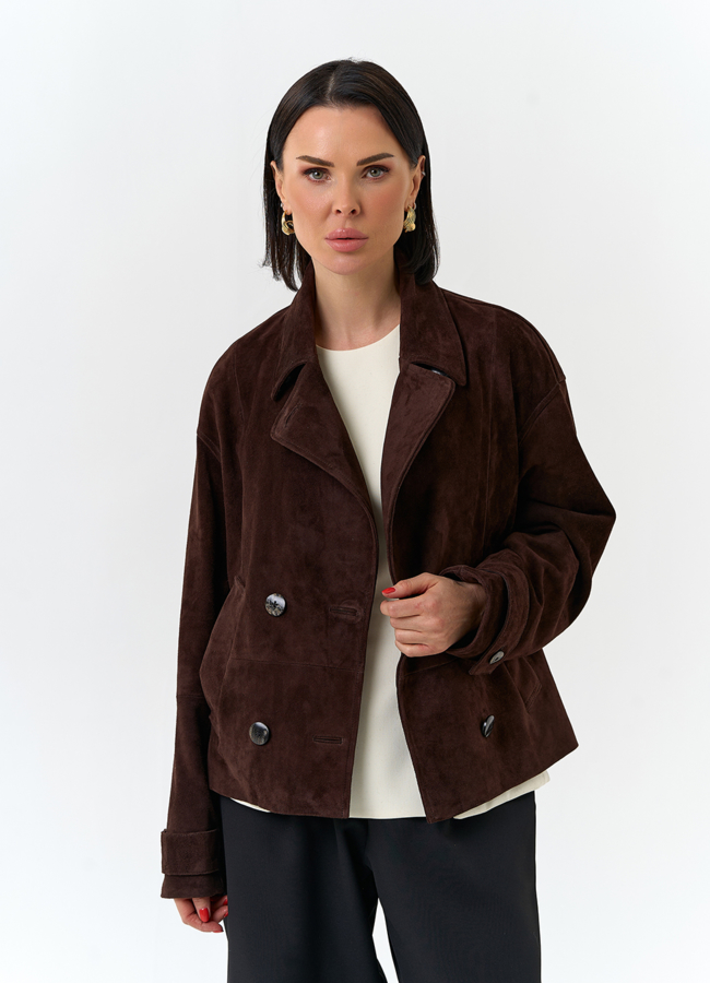 Женская куртка из натуральной замши модель № 32525 универмаг малина