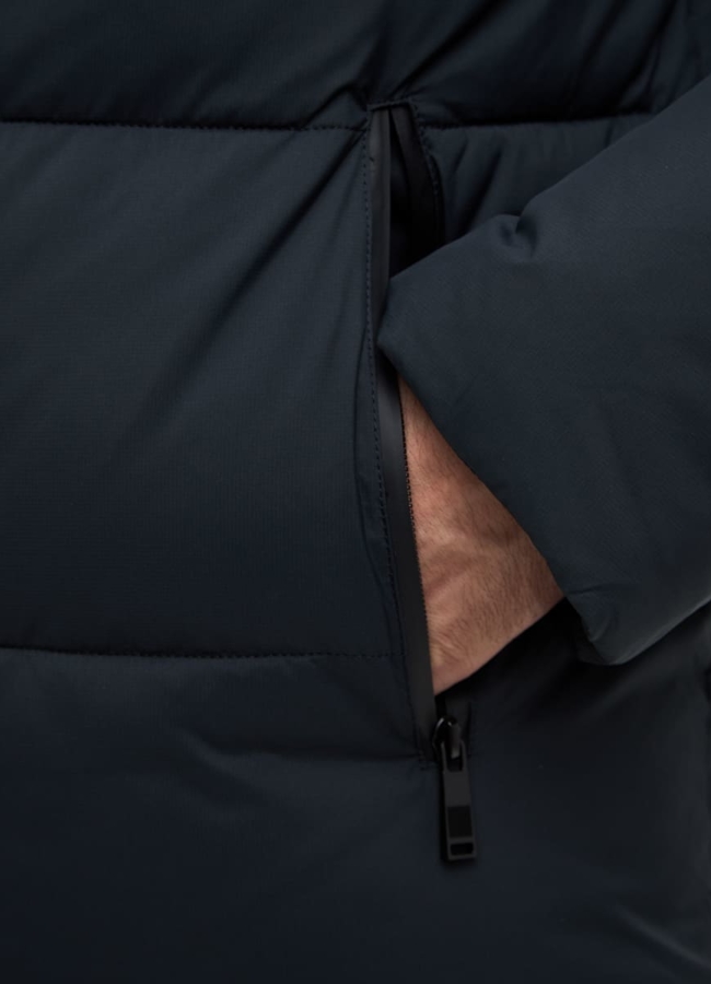 Мужской пуховик с капюшоном  модель № 32034 универмаг малина