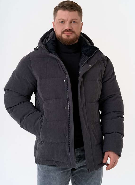 Мужской вельветовый пуховик