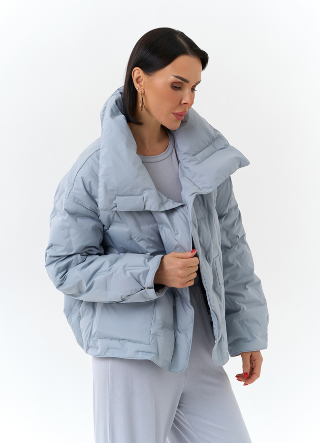 Женская куртка с воротником стойкой модель № 32662 универмаг малина