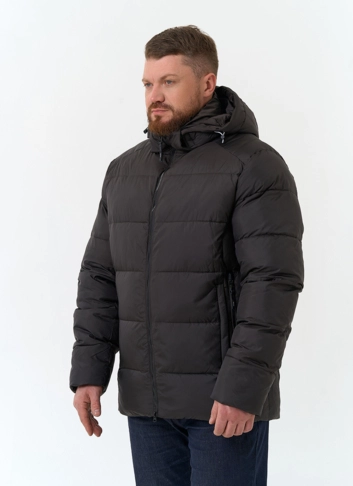 Мужской пуховик с капюшоном  фото