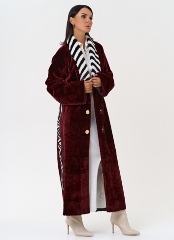 Двусторонняя женская дубленка из овчины SATINO