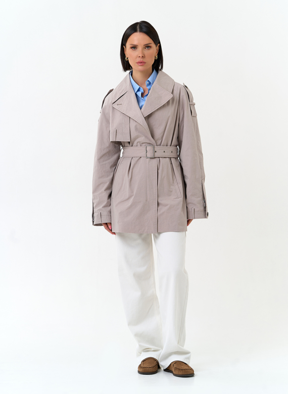 Женский плащ с поясом