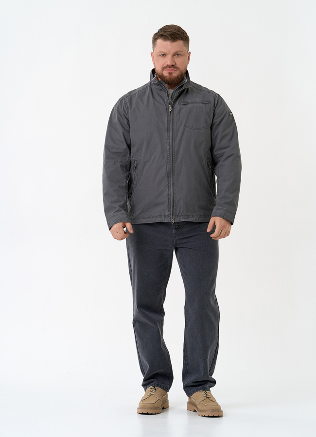 фото Мужская куртка ветровка с воротником стойкой модель № 32521