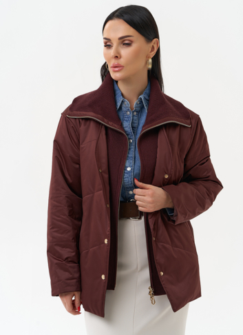 Женская утепленная куртка с поясом