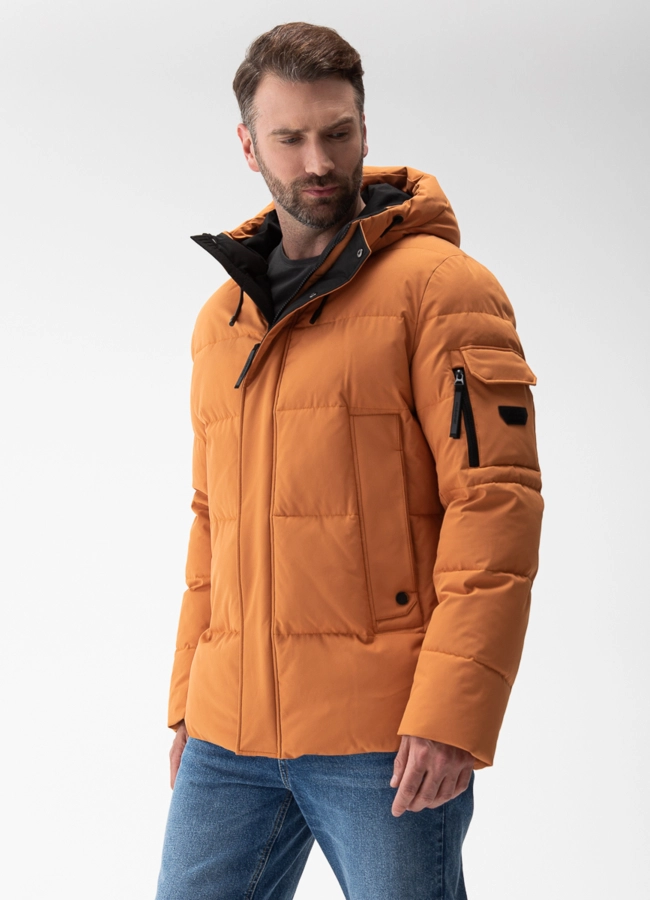 фото Мужской пуховик с капюшоном  модель № 27994 фото