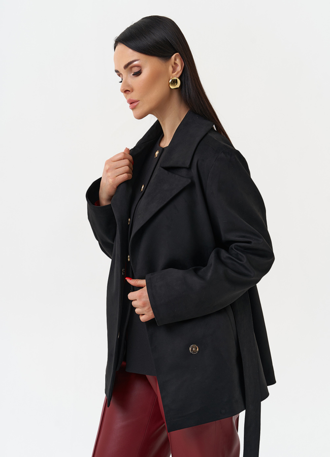 Женская куртка из эко замши с английским воротником модель № 30055 универмаг малина